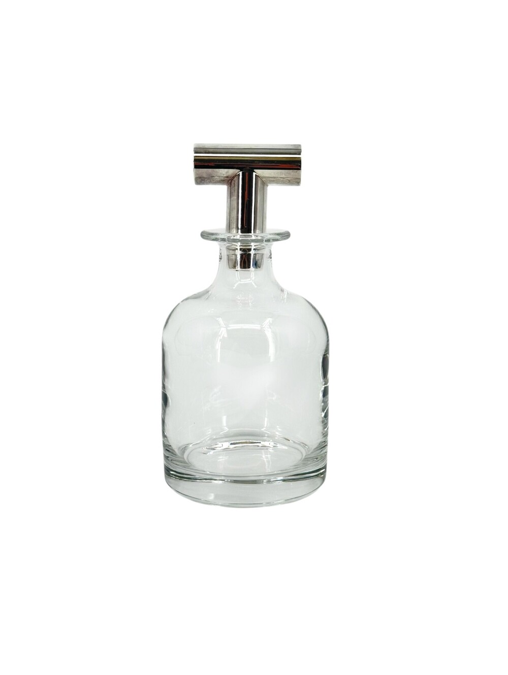 Italian Crystal Decanter with Sterling Silver Stopper, by Pampaloni